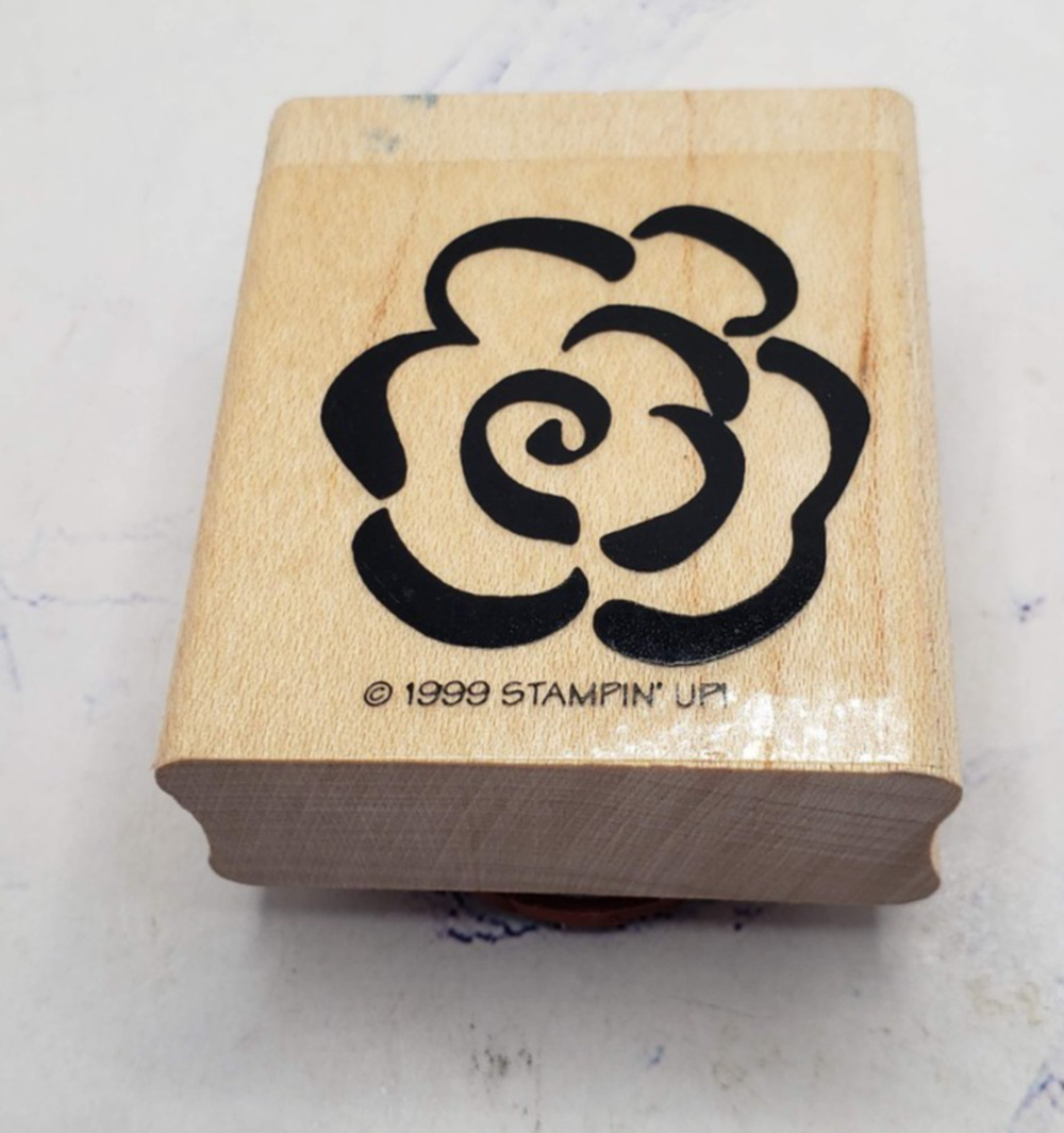 Stampin Up Bold Brushstrokes Floral Design Spring Wood Mounted Rubber Stamp